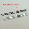 3d ABS Chrome Black Logo Vogue SE Emblem Letters Car Trunk Badge Decal For  Vogue SE Sticker Accessories