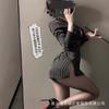 Sexy Underwear Sexy Secretary Uniform Pure Desire Striped Shirt Set Seduction Pajamas