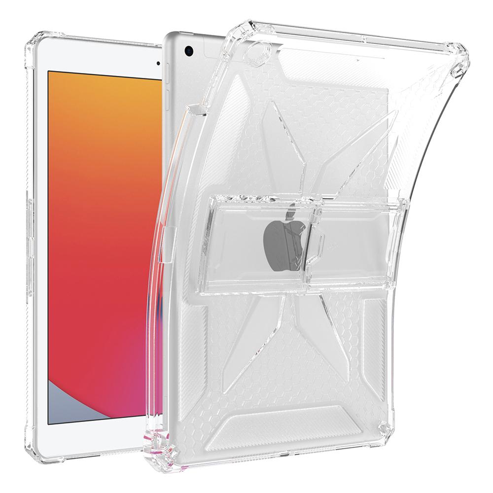 

Clear Case For iPad 10.2 (2021)/(2020)/(2019)/Air 10.5 inch (2019) Kickstand Shockproof TPU+PC Tablet Cover with Pen Slot As Shown A