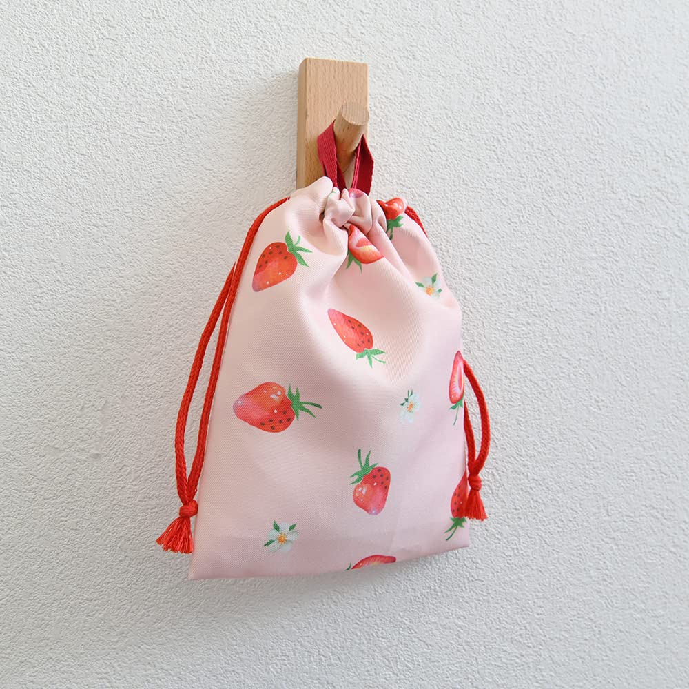 Yakusel Set Schürze für Kinder mit Aufbewahrungshöhe Kordelzug Kochen Erdbeere und 50518 3-teilige Tasche, 120-150cm, Bandana, Tasche, Klasse, L, Blume,