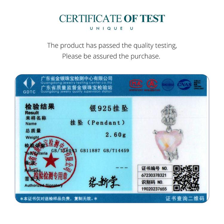 BAMOER, argint 925, inimă, culoare moca, mărgele de sticlă, zircon, farmece mici fluture pentru femei, brățară și colier, bijuterii DIY