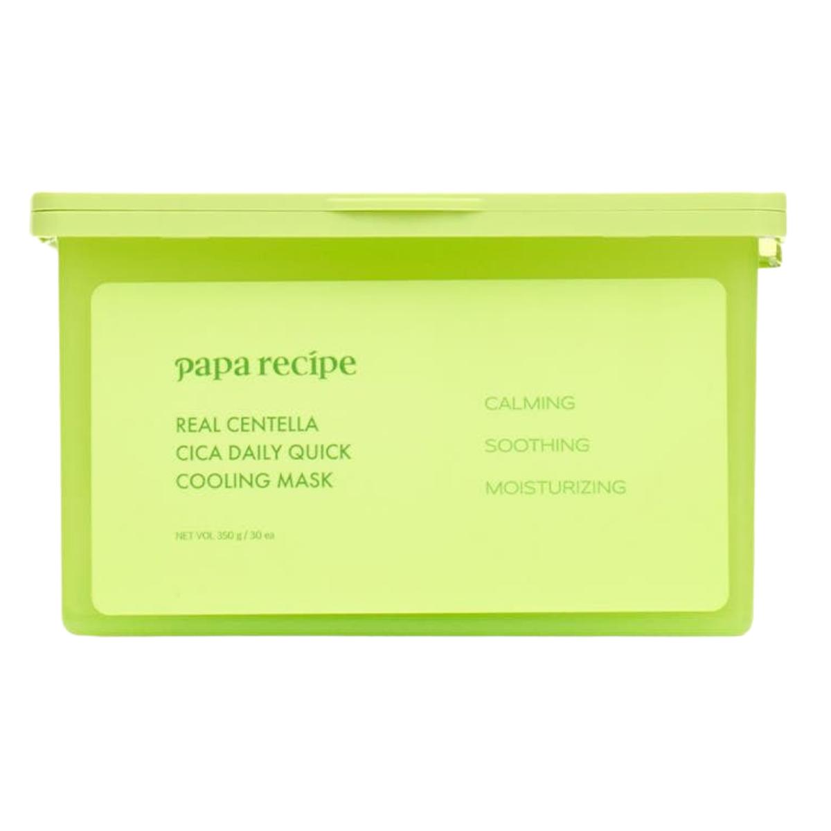 Papa Recipe Real Centella Cica Daily Quick Cooling Mask 30 Sheets (350ml)