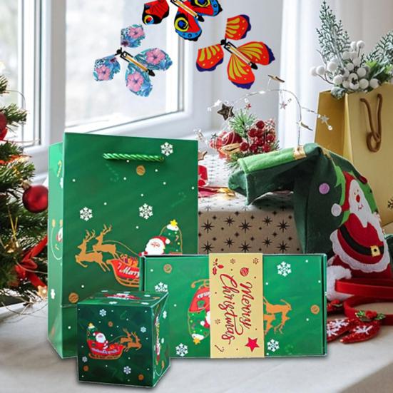 10 stk Eksplosjonsgaveeske God Jul Sprettpenger Gaveeske Pop-Up Overraskelsesgave