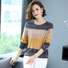 Women's Spring/Autumn Ice Silk Knitted Base Layer Shirt, Elegant Lightweight Long-Sleeved Top