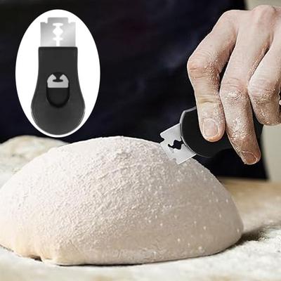2pcs Magnetic Bread Trimming Cutter Scalable Mini Sourdough Dough Cutter with Replacement Cutter Bread Lame Scoring Tool Bakery