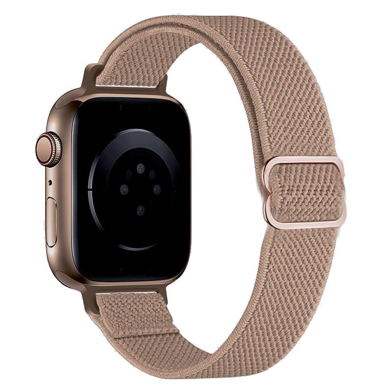 

Тонкий эластичный ремешок для Apple Watch Ultra 49 мм, 40 мм, 44 мм, 41 мм, 45 мм, 38 мм, 42 мм, нейлоновый браслет Solo Loop для Iwatch Series 8 7 Se 6 5 4 3 49mm 45mm 44mm 42mm