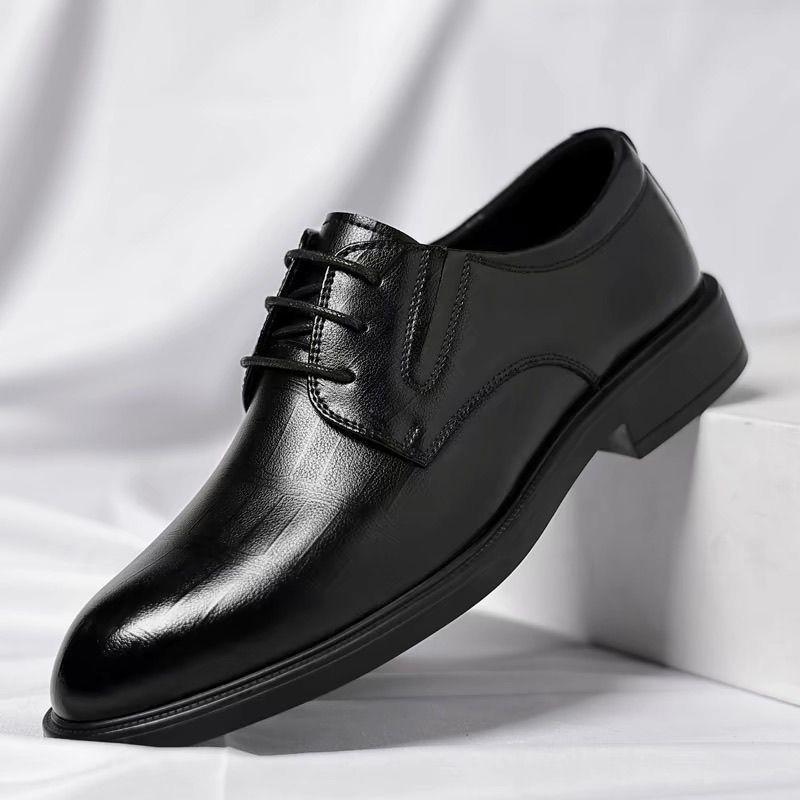 Korean Style Round Toe Social Shoe Male Young Students Low Price 2026 New Clothing Gentleman 39 Footwear Suit Men's Formal Shoes