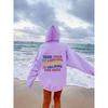 Women'S Shoulder Sleeve Fleece Sweater Plain Letter Print Kangaroo Pocket Drawstring Print Hoodie Clothing