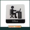 Pop Black Acrylic Creative Signage Office Sign Wall Label Sticker Warning Badge for Office Buildings Corporate Parks School