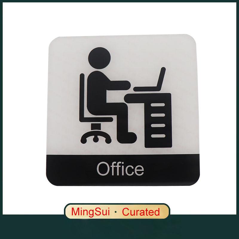 Pop Black Acrylic Creative Signage Office Sign Wall Label Sticker Warning Badge for Office Buildings Corporate Parks School