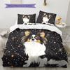 Black Papillon Pattern Bedding Home Decoration Birthday Gift (1 * Duvet Cover + 2 * Pillowcase, Without Core)