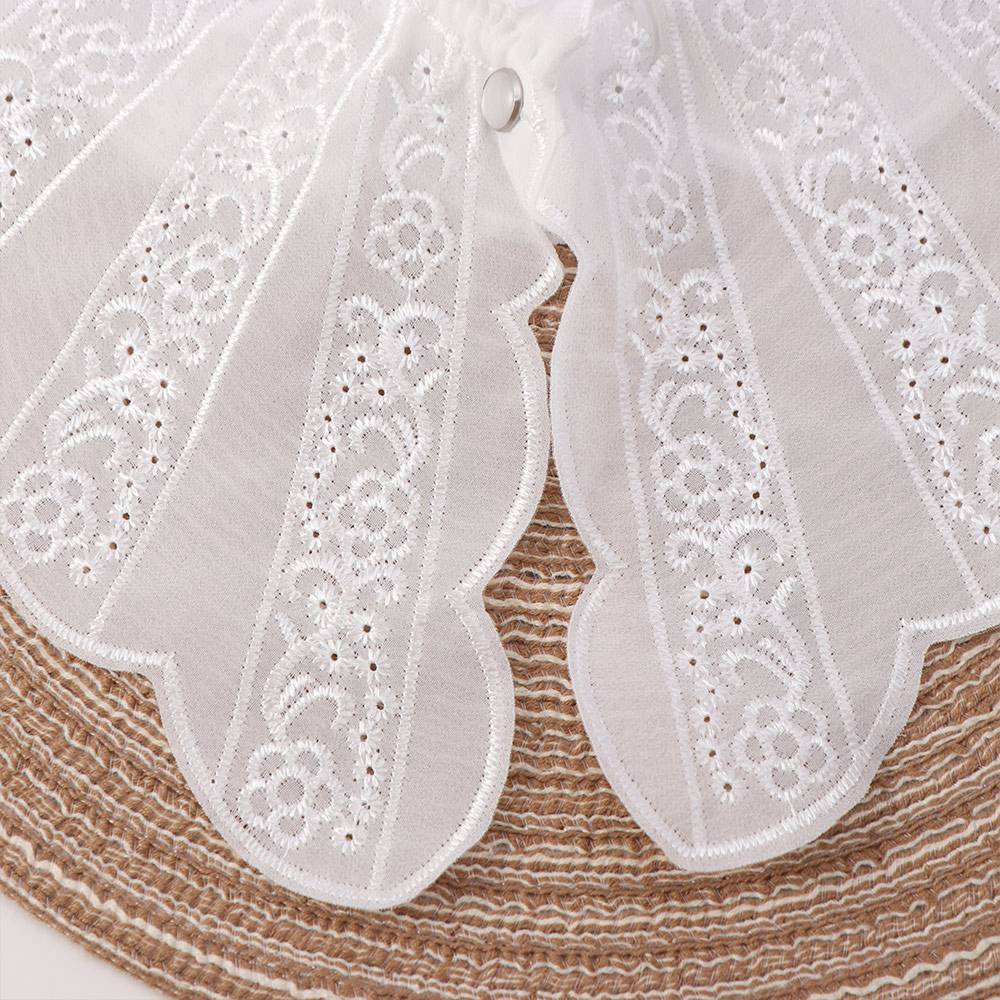 Removable Women Fake Collar Lace Detachable Collar Elegant Embroidered Ruffle Collar Wedding