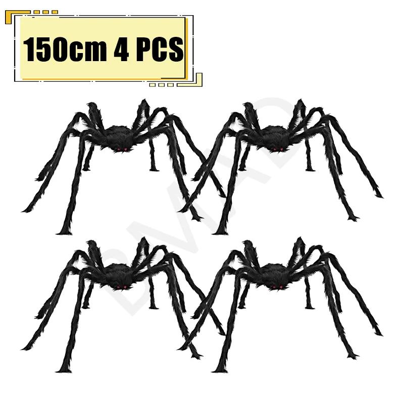 Riesige Halloween-Spinnen-Dekorationen Realistische Gruselige Spinne Halloween-Deko Künstliche Requisiten für Innen Außen Rasen Hof Party
