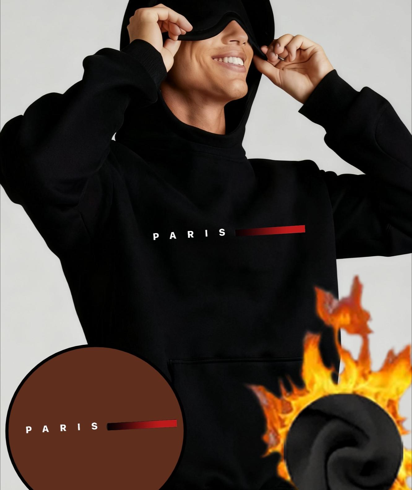 Men s Hoodie with Eye Mask, Warm & Cozy, Essential for Lazy Naps XXL чёрный