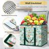 Reusable Grocery Bags, Large Capacity Non-Woven Foldable Picnic Bag, Reinforced Bottom With Handles, Grocery Bags