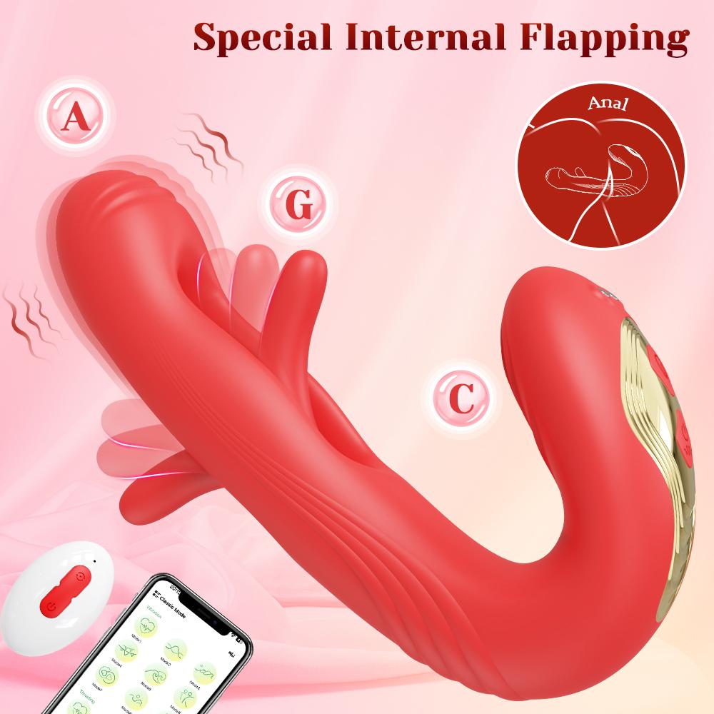 Tapping Flapping G-spot Vibrator For Women Clitoris Stimulator Oral Nipple Blowjob Licking Tongue Sex Toy Female Masturbation