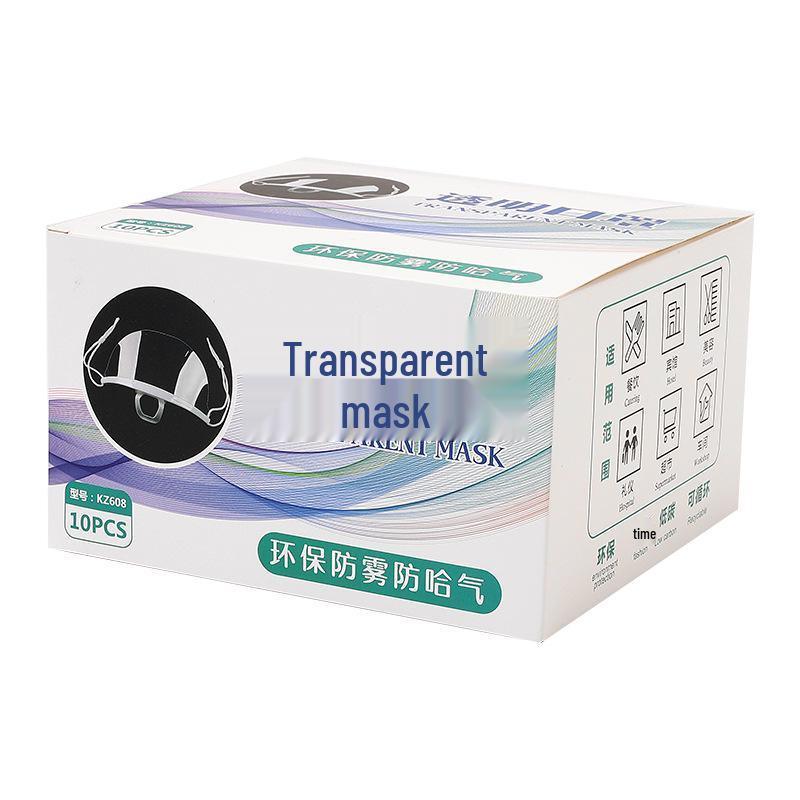 Transparent Anti-Fog Smile Mask for Food Service and Kitchen Use