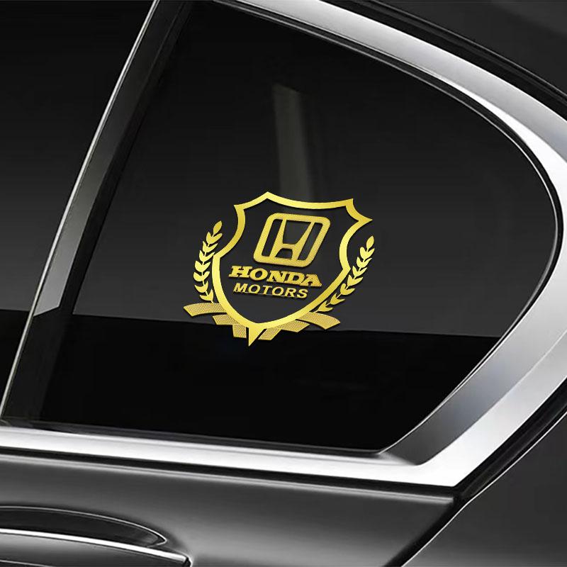 Car Badge Body Side Metal 3D Emblem Ears of Wheat Sticker Decal Auto Exterior Accessories For Honda Fit Mugen Insight Type VTEC Vezel Fit XRV CRV HRV