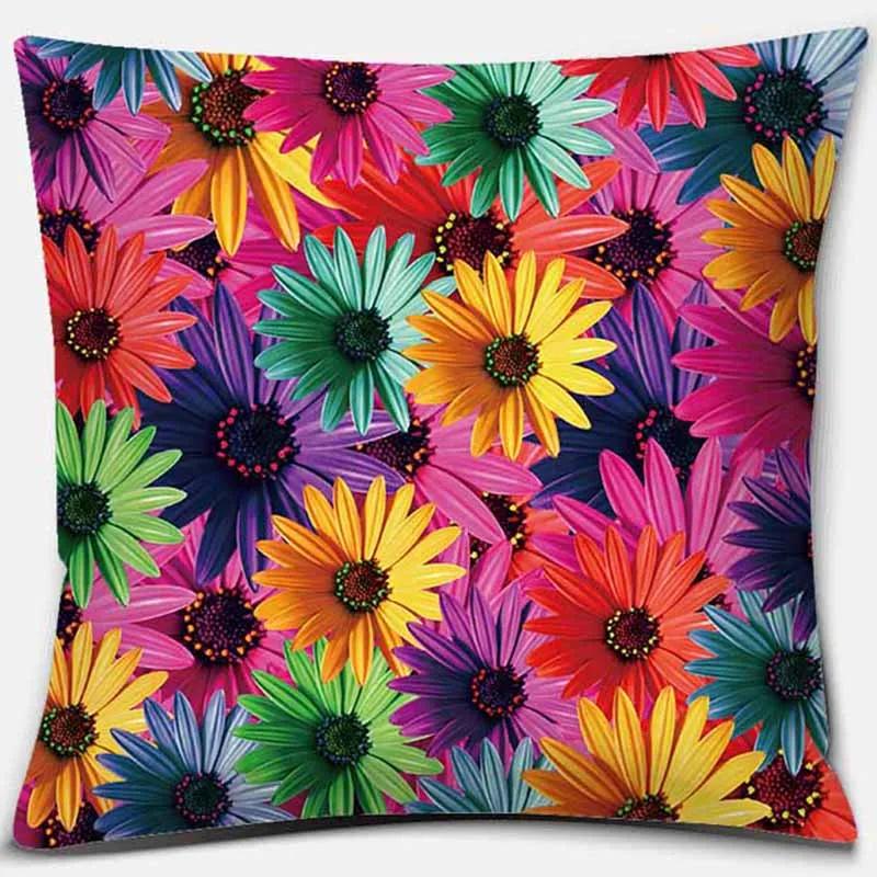 Rainbow Printing Square Pillowcase Home Decoration Car Sofa Cushion Cover