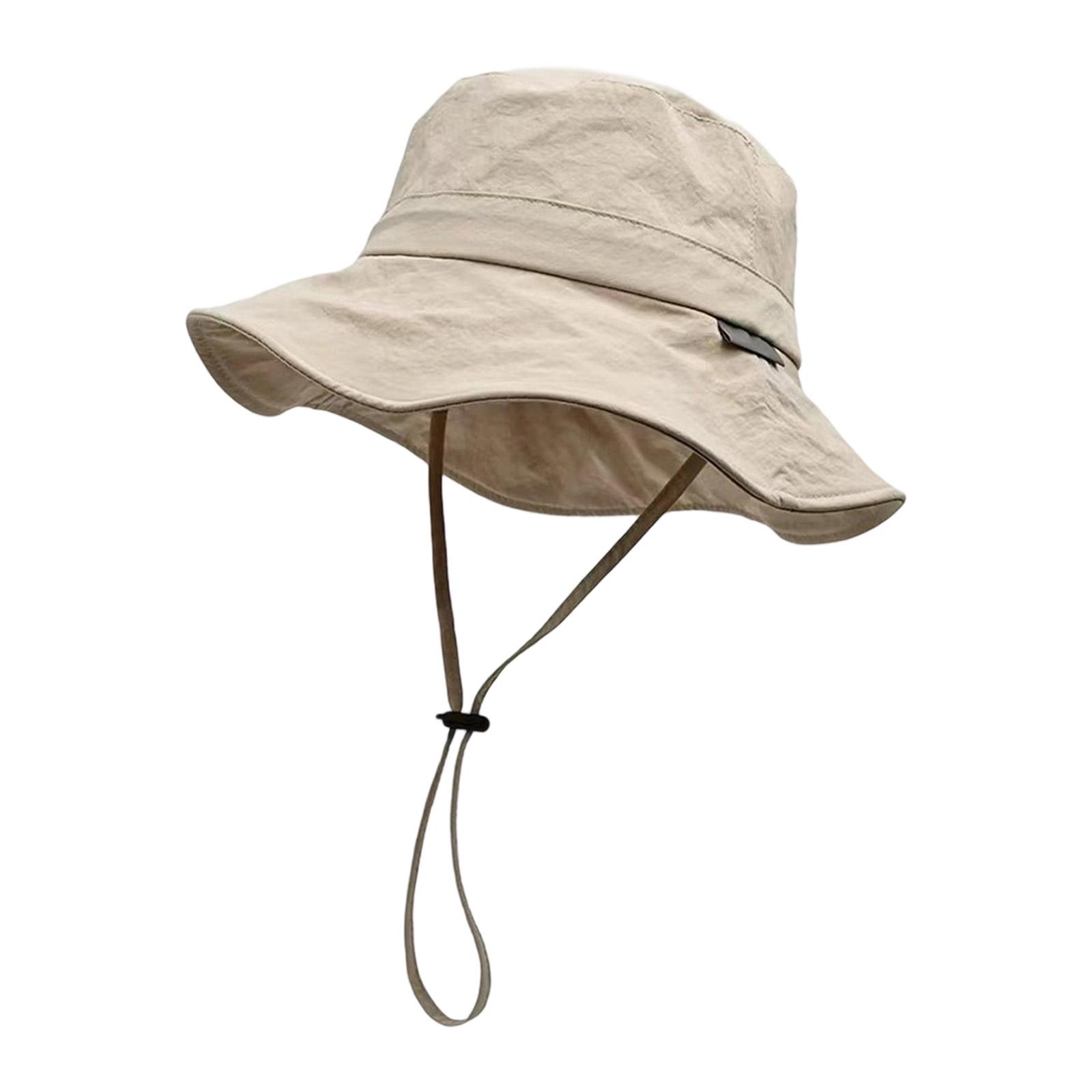 

Lightweight Foldable Fishing Hat Windproof Chin Cord Protection Beach Gardening