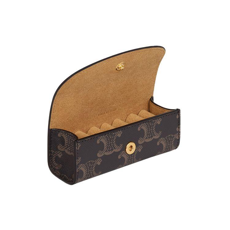 Celine Triomphe Monogram Canvas Ring Clutch Unisex Clutch Yellow-Brown 4M0392DIZ-38NO