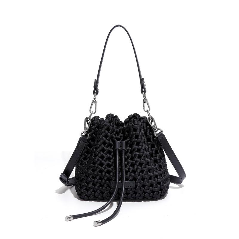 Handwoven Bucket Bag New Windmill Knot High-end Design Bag Lightweight Luxury Single Shoulder Crossbody