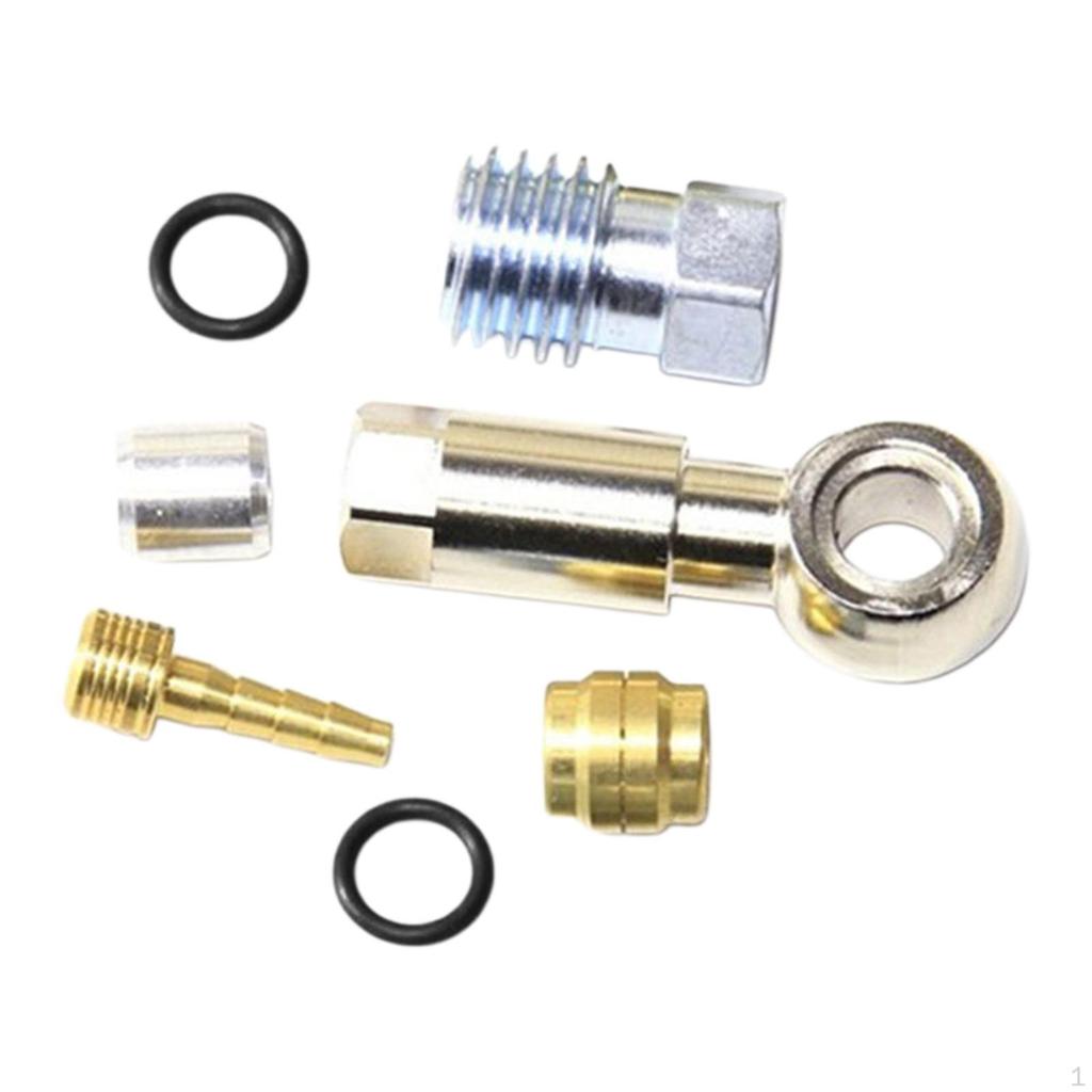Cable Hose Set Olive Connector Insert Connecting Bolt Bleed Kit Hydraulic Brake Inset