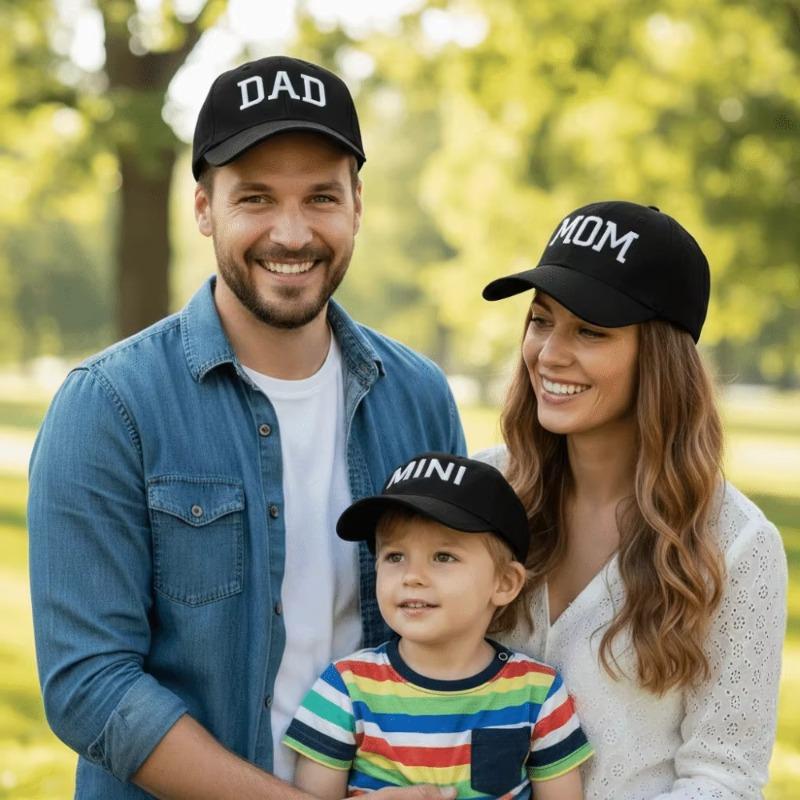 DAD MOM Embroidered Baseball Hat Men's and Women's Retro Vintage Fashion Couple Hat Hip Hop Hat