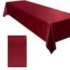 Satins Banquet Tablecloth 57 X 71 Inch Rectangular Draped Table Cover with Smooth Silky Fabric for Wedding Reception Decors