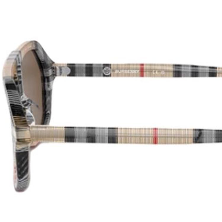 Burberry Vintage Check Graphic Print Acetate Irregular Sunglasses Kids Multicolor