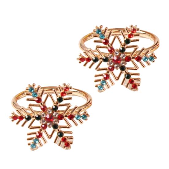 Weihnachtsserviettenringe, exquisite dekorative Serviettenschnallen aus Zinklegierung, Weihnachtsbankett, Hoteltischdekoration, täglicher Gebrauch