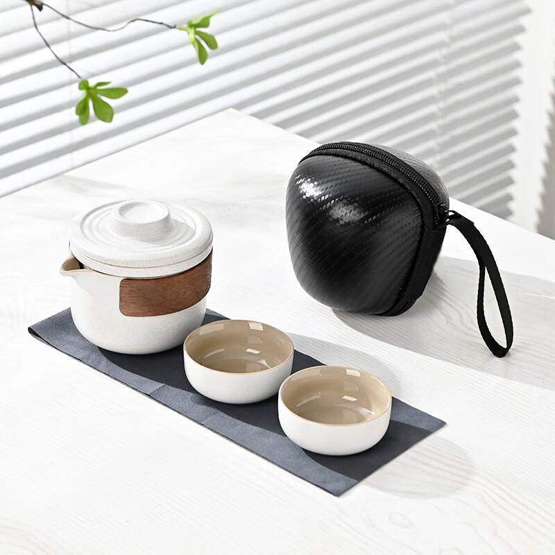 Minimalist Portable Ceramic Travel Tea Set