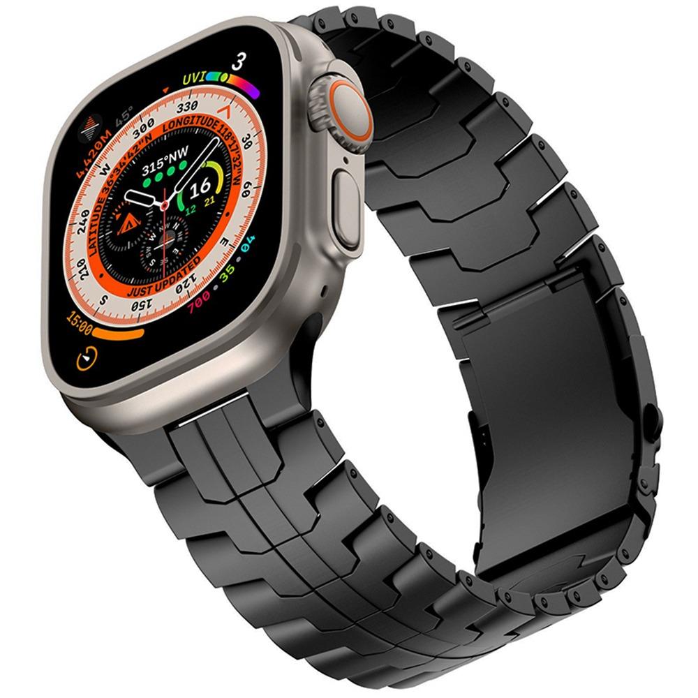 

Stainless Steel Band for Apple Watch Series 10 9 8 7 6 5 4 SE Ultra 49mm 46mm 45mm 44mm Luxury Men Metal Strap Correa Bracelet 49mm 46mm 45mm 44mm чорний