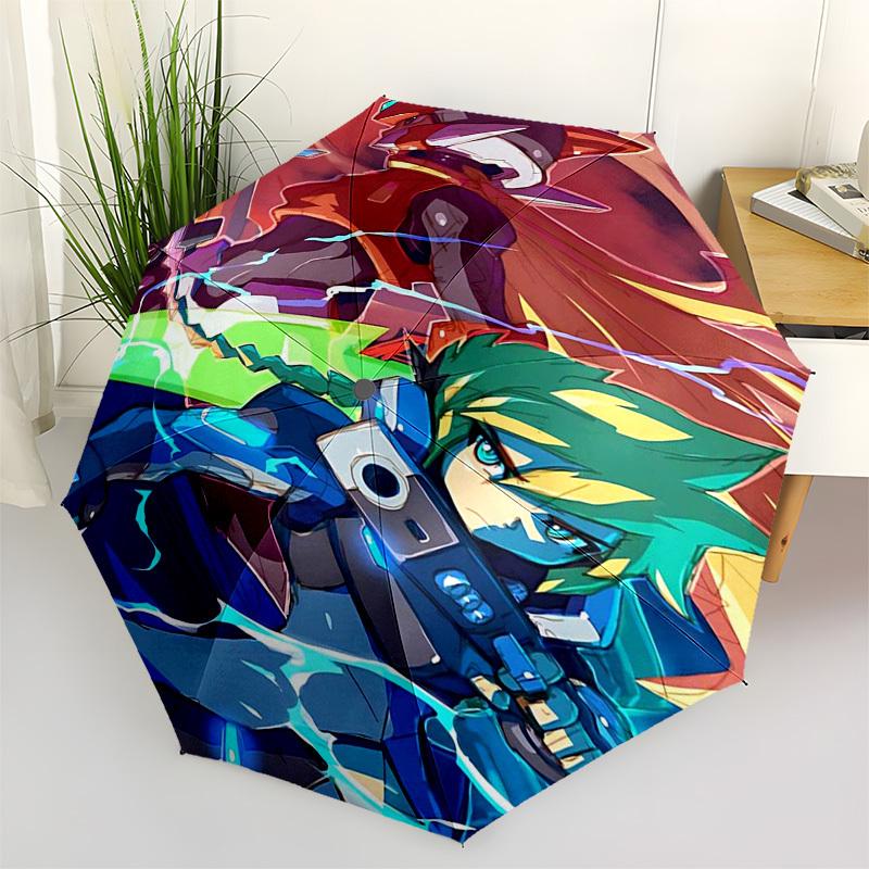 

1pc Skylanders: Thunderhead Automatic Opening/Closing Outdoor Umbrella with Foldable Design, 8-Rib Iron Frame - Perfect Gift for Fans, Travelers,