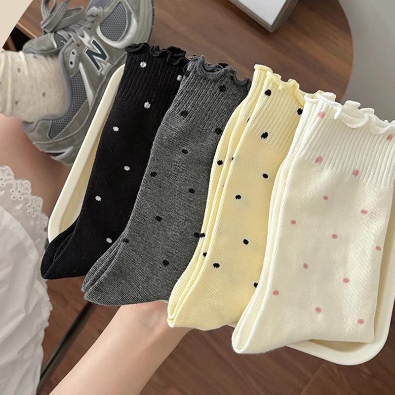 

Lace Mid-Calf Women s Socks - Ruffle Edge, Breathable, Sporty, Thin for Spring/Summer One Size світло-сірий колір