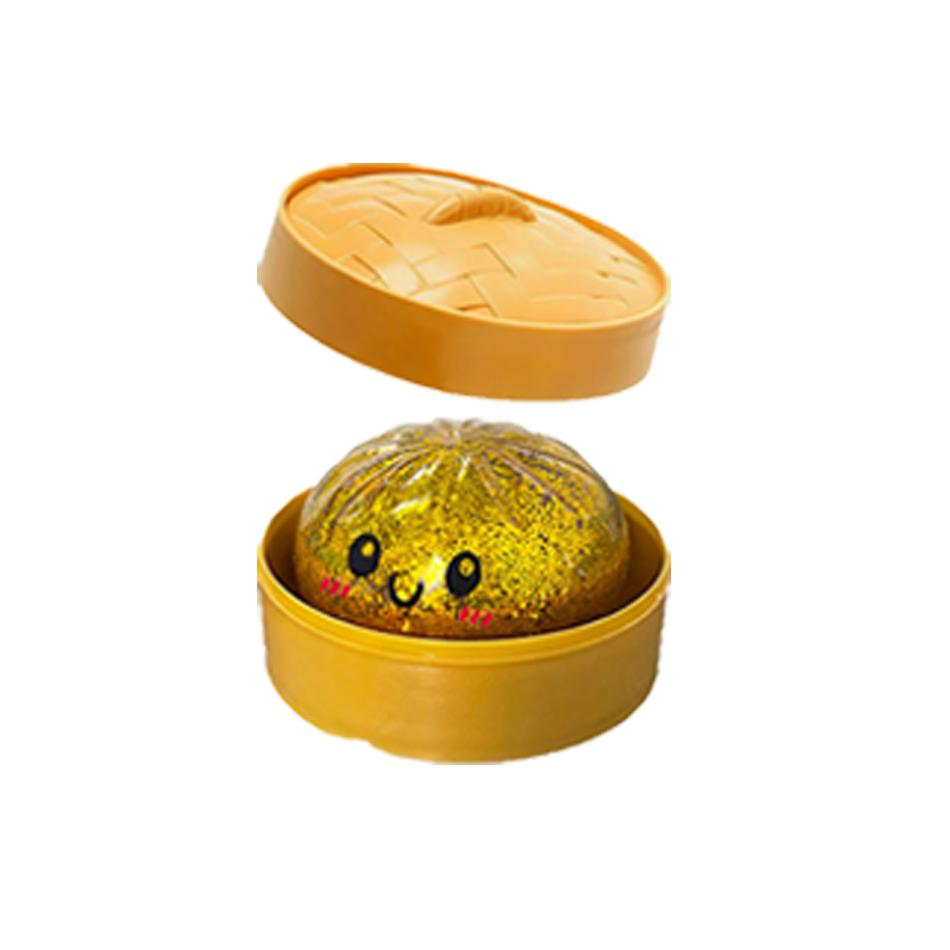 Glitter Dumpling Squishies Toy Bun Baozi Dumpling  Box Colorful Food Squishy Sensory Fidget Toy Anti Stress Squeeze Ball