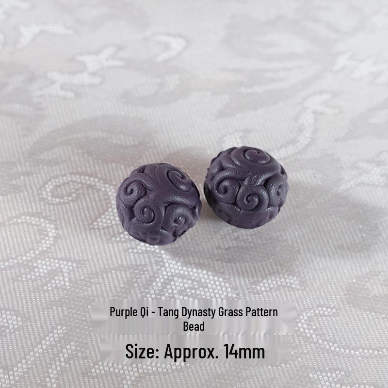 Handmade Purple Qi Herbal Incense: Peace Buckle & Lucky Bag Pendant Style