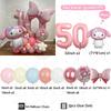 48pcs Cartoon Cute My Melody Bow Theme Foil Balloon 32 Inch Pink Number Set Children's 1-9th Birthday Party Decorative Toys