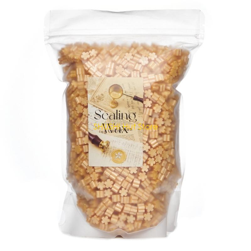 Colorful Waxes Seal Beads for Seal Stamp Flower Shaped Sealing Waxes for Sealing Envelope Holiday Card D57B