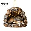 Fireplace Decorative Pieces Forest Animal Ornament, 2D Flat Woodland Acrylic Christmas Unique Gift for Friends Hanging Decoration Tree, Holiday