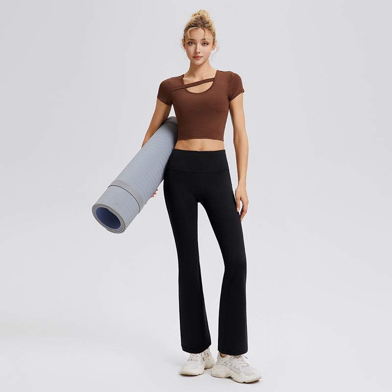 High Waist Fleece-Lined Wide Leg Yoga Pants - Tummy Control, Slimming, Warm for Autumn/Winter