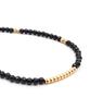 Polalita Black Tassel Color Mix Bead Necklace (Plt-Nl-044_Gd)