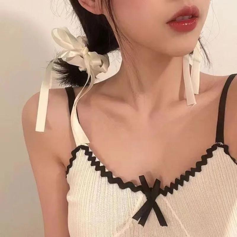 Koreanischer Schleifen-Streamer Haargummi Damenmode Einfach und Vielseitig Scrunchie Outdoor Haaraccessoires