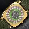 ART DECO VINTAGE HAND-WINDING SWISS MENS REFURBISHED GREEN DIAL WATCH A701125-5 R205b-a701125