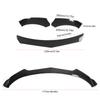 Front Bumper Lip Spoiler 4 Parts Form Universal Modification Aggressive Decoration
