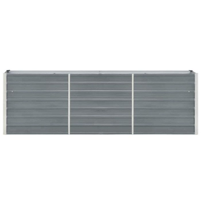 VidaXL Lit surélevé de jardin Acier galvanisé 240x40x77 cm Gris