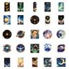 50 Creative Night Black Starry Sky Universe Graffiti Stickers DIY Mobile Phone Case Skateboard Suitcase Hand Account