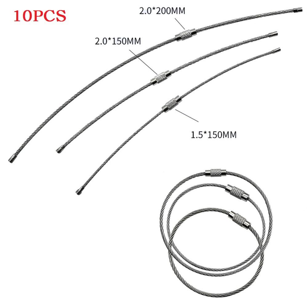 1,5/2 mm Stålvajer 10 st Cirkel Handverktyg Ögla Gadget Bärbar