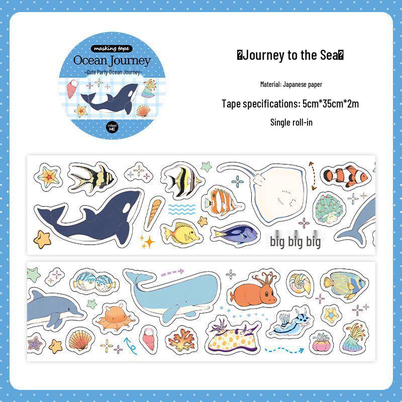 

Infeel.Me Cute Party Series Washi Tape - Cartoon Journal DIY Decorative Stickers