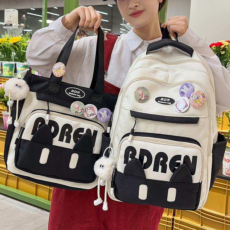 Schoolbags for Children Elementary School Students  Girls Two Piece Set of Junior High School Students  High School Backpacks